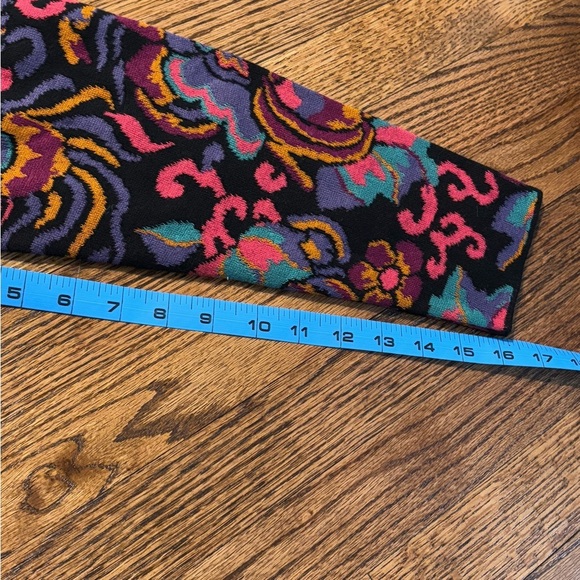 Peruvian Connection | Black Multicolor Paisley Cardigan Sz XL - Picture 8 of 8